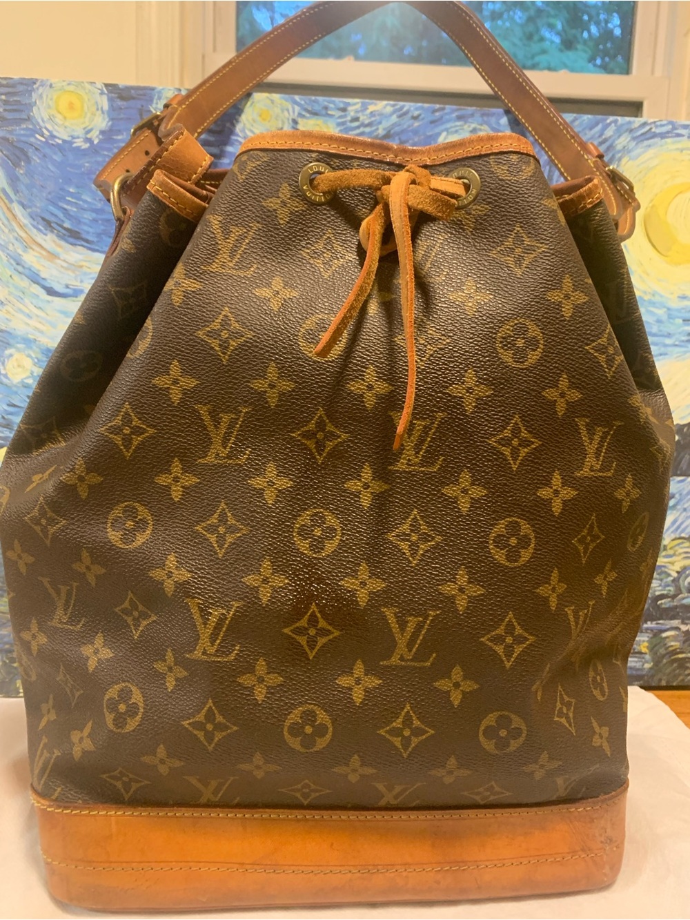 Louis Vuitton Monogram Drawstring Bucket with COA